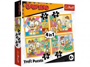 Garfield történetei 4az1-ben puzzle szett - Trefl