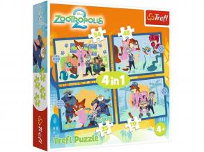 Zootropolis 2 - 4 az 1-ben 35-48-54-70db-os puzzle - Trefl