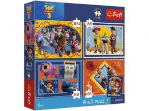 Toy Story 5 - 4 x 88 db-os Premium Plus Kids puzzle - Trefl