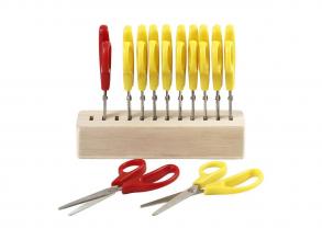 Gyerekolló készlet tartóval, 12 db - 12,5 cm