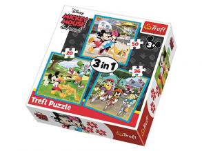 Mickey egér és barátai 3 az 1-ben puzzle - Trefl