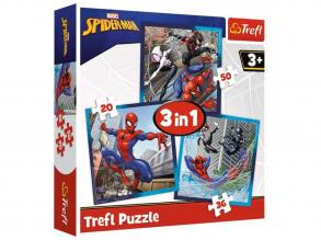 Pókember 3 az 1-ben 50-36-20db-os puzzle - Trefl