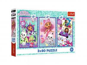 Gabi babaháza színes napok 3x80db-os puzzle - Trefl