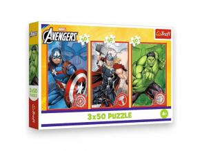 Bosszúállók: A mi hőseink 3x50db-os puzzle - Trefl