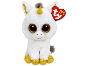 Pegasus egyszarvú plüssfigura - 24 cm, fehér