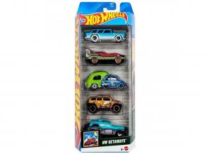 Hot Wheels: Getaways 5db-os kisautó szett 1/64 - Mattel
