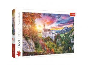 Kilátás a Neuschwanstein kastélyra 500db-os puzzle - Trefl