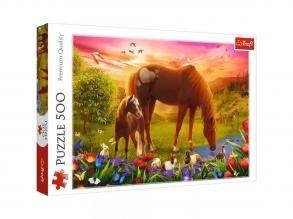 Lovak a réten 500 db-os puzzle - Trefl