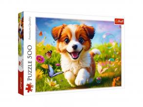 Boldog kölyökkutya 500 db-os puzzle - Trefl