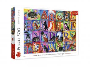 Macskás ábécé 500 db-os puzzle - Trefl