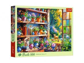 Tavaszi reggel a virágos házban  500 db-os puzzle  Trefl