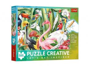 Creative Paradicsommadarak 500 db-os színezhető puzzle - Trefl