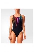Perf Inf+ Adidas női fekete színes mintás színű úszódressz