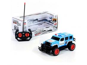 RC távirányítós rendőr terepjáró négy funkcióval 1/18 - többféle