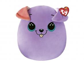 Ty Squishy Beanies párna alakú plüss figura BITSY, 30 cm - lila kutya