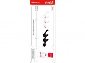 Titokzokni, Karton-F477 Coca-Cola unisex zokni fekete/fehér 35-38 39-42 méretű