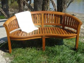 Omega pad 152 cm-es Teak fából