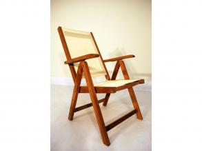 Saint Tropez összecsukható kartámlás teakfa szék