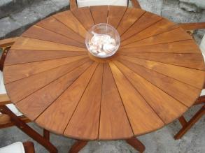 Sun elegance teakfa asztal kör alakú 150 cm-es