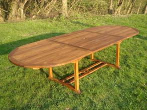 Prince teakfa asztal 120x240-300-360 cm-es
