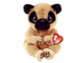 Beanie Babies plüss figura IZZY, 15 cm - barna kutya fekete fülekkel (3)