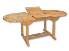 Gentle kihúzható ovális teakfa asztal