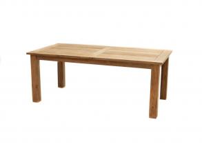 Kihúzható asztal "Idaho", téglalap alakú, teak, FSC, mérete:sz/mé/ma: 200/260x100x78 cm