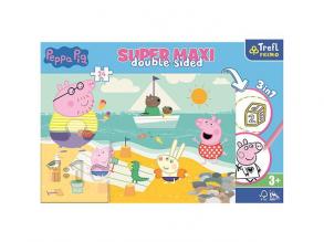 Peppa malac SuperMaxi kétoldalas 3 az 1-ben puzzle 24db-os