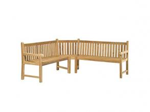 Coventry pad teak natur fából 200x200x90 cm