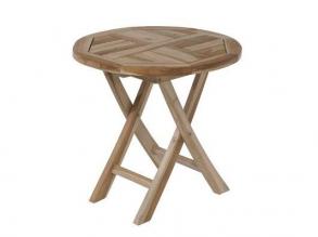 Tennessee ECO kör alakú asztal eco teak natur fából , átmérője 50 cm , magassága 50 cm