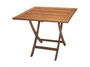 Alabama négyszögletű asztal teak natur fából 80x80x75 cm