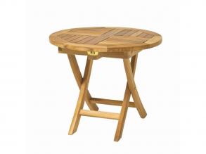 Tennessee kör alakú asztal teak natur fából , átmérője 50 cm x 50 cm