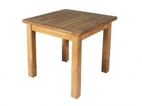 Tennessee négyszögletű asztal teak natur fából 50x50x45 cm