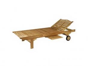 Archimedes napozó ágy teak natur fából 200x70x36 cm