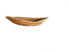 Csónak dekoráció teak natur fából 50x16x8 cm