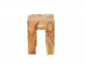 Deco sámli, természetes teak fából,mérete: 30x30x40cm
