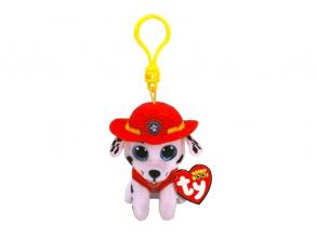 TY Beanie Babies: Mancs őrjárat plüss kulcstartó - Marshall, 8,5 cm