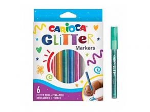 Glitteres filctoll 6 db-os szett - Carioca