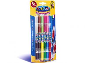 Kétszínu filctoll készlet 6db - Carioca