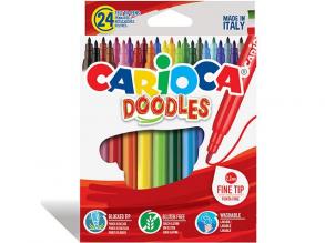 Doodles hosszú hegyű filc 24db-os szett - Carioca