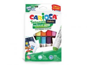 Színes textil tempera stick 10db-os szett - Carioca