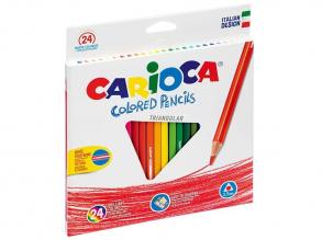 Háromszög színes ceruza szett hegyezovel 24db - Carioca