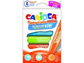 Neon tempera stick 6db-os szett - Carioca