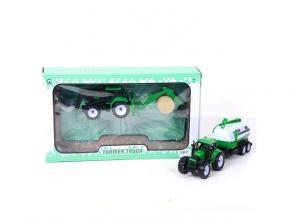 Farmer traktor és munkagép 2db-os szett vontatmánnyal
