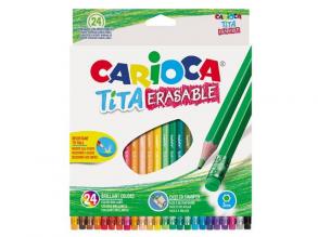 Tita színes ceruza 24db-os szett radírvéggel - Carioca