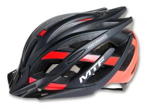 MTF L / XL kerékpáros sisak, fekete / piros