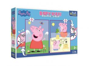 Peppa malac kétoldalas 4 az 1-ben Baby Maxi puzzle 2x10db-os - Trefl