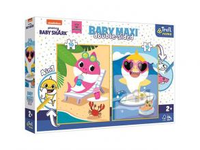 Baby Shark kétoldalas 4 az 1-ben Baby Maxi puzzle 2x10db-os - Trefl