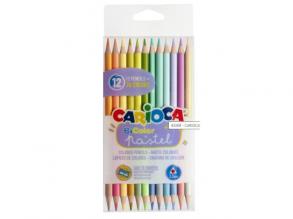 Bi-Color 12db-os pasztell színű két végű színes ceruza szett - Carioca