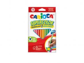 SuperColor háromszög alakú 12db-os maxi színesceruza készlet - Carioca